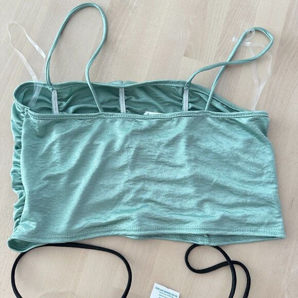 Summer crop top bundle sky blue and black camisole - Picture 5 of 6